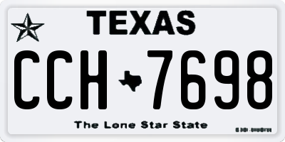 TX license plate CCH7698