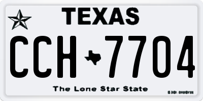 TX license plate CCH7704