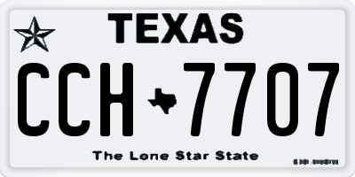 TX license plate CCH7707