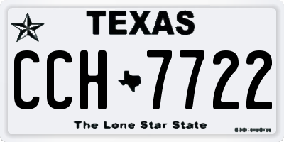 TX license plate CCH7722