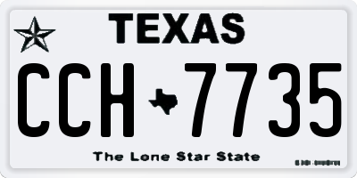 TX license plate CCH7735