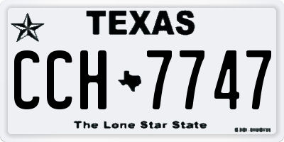 TX license plate CCH7747