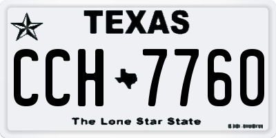 TX license plate CCH7760
