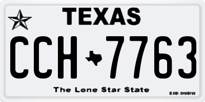 TX license plate CCH7763