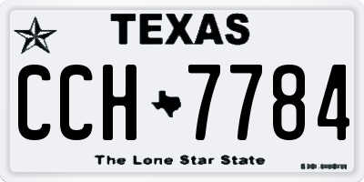 TX license plate CCH7784