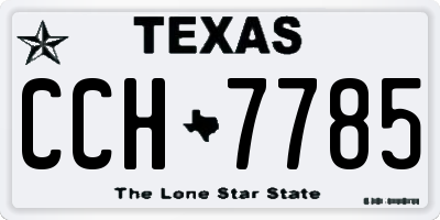 TX license plate CCH7785