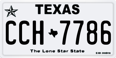 TX license plate CCH7786