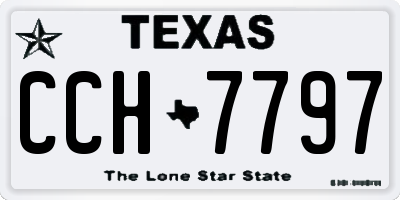 TX license plate CCH7797