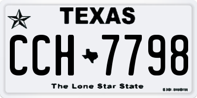 TX license plate CCH7798