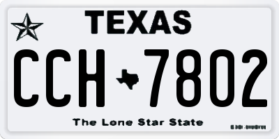 TX license plate CCH7802