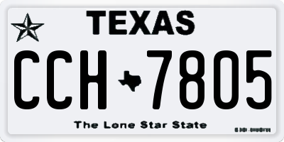 TX license plate CCH7805