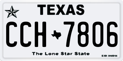 TX license plate CCH7806
