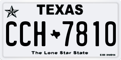 TX license plate CCH7810