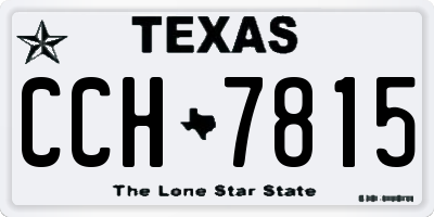 TX license plate CCH7815