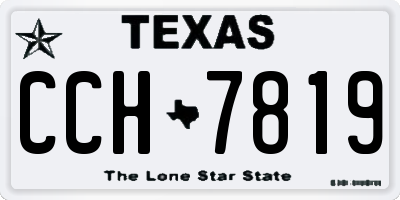 TX license plate CCH7819