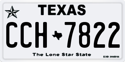 TX license plate CCH7822