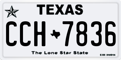 TX license plate CCH7836