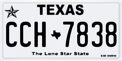 TX license plate CCH7838