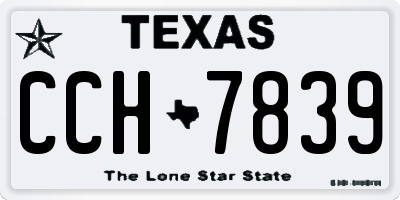 TX license plate CCH7839