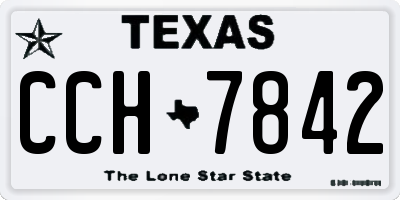 TX license plate CCH7842