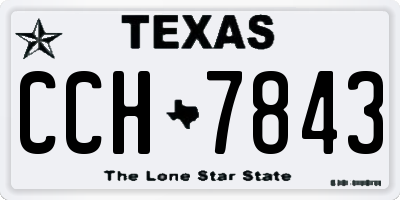 TX license plate CCH7843