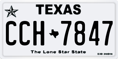 TX license plate CCH7847