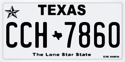 TX license plate CCH7860