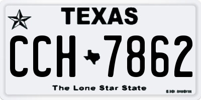 TX license plate CCH7862
