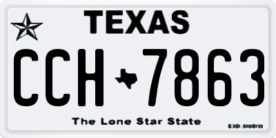 TX license plate CCH7863