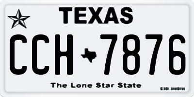 TX license plate CCH7876