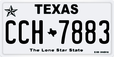 TX license plate CCH7883