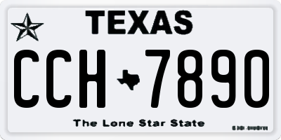 TX license plate CCH7890