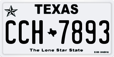 TX license plate CCH7893
