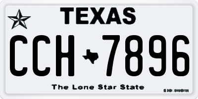 TX license plate CCH7896