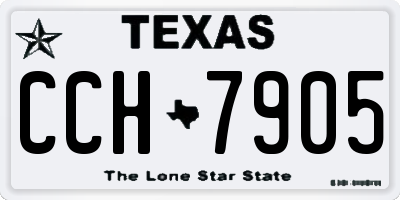 TX license plate CCH7905