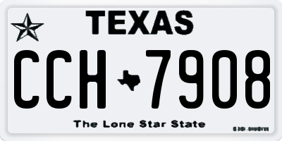 TX license plate CCH7908
