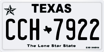TX license plate CCH7922