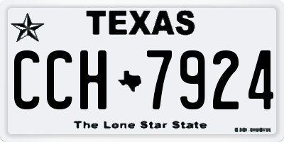 TX license plate CCH7924