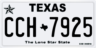 TX license plate CCH7925