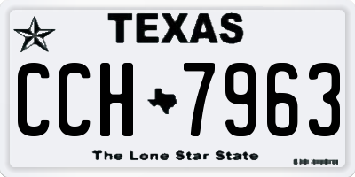 TX license plate CCH7963