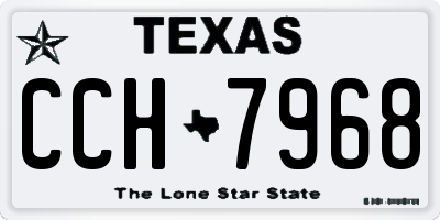 TX license plate CCH7968