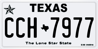 TX license plate CCH7977