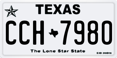 TX license plate CCH7980