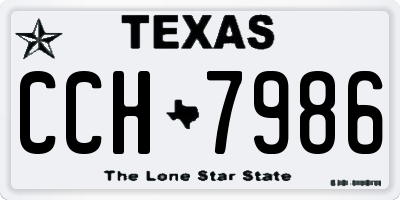 TX license plate CCH7986