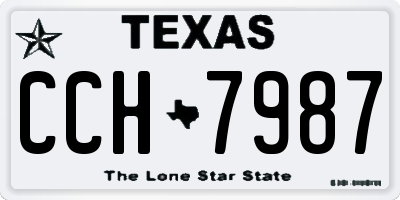 TX license plate CCH7987
