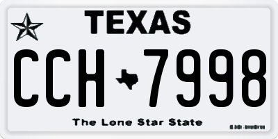 TX license plate CCH7998