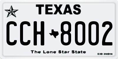 TX license plate CCH8002