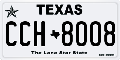 TX license plate CCH8008