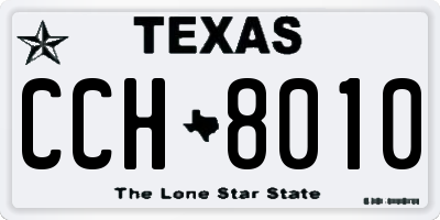 TX license plate CCH8010
