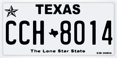 TX license plate CCH8014